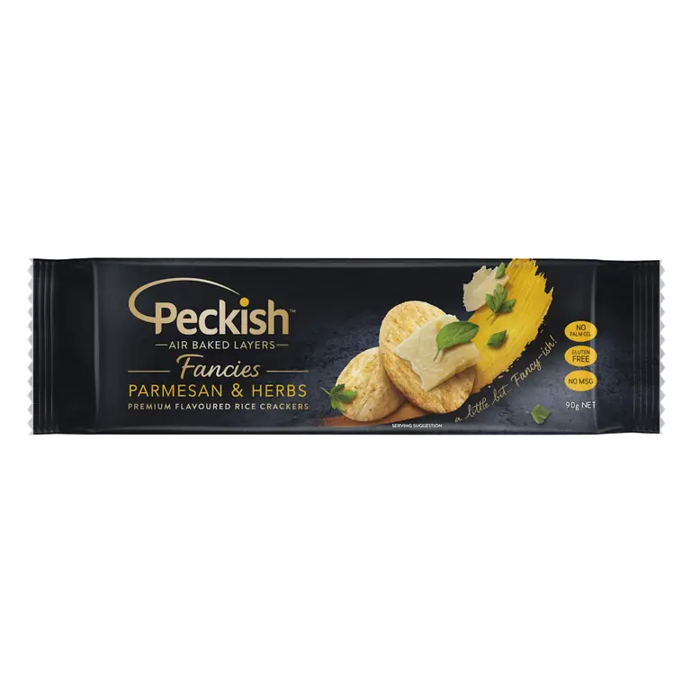Fancies Premium Rice Crackers Parmesan & Herbs