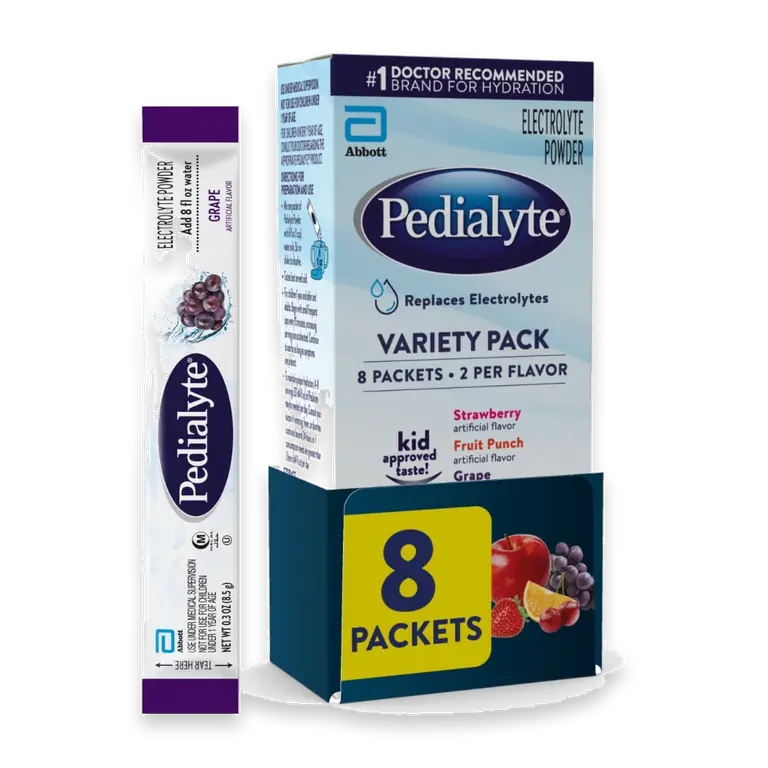 Electrolyte Powder, Variety Pack: Grape, Strawberry, Fruit Punch, Apple, 8 Powder Packets