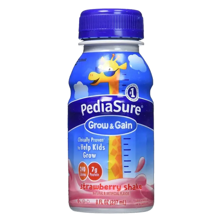 PediaSure Grow & Gain Nutrition Liquid Strawberry 8 Oz Pediatric Nutrition with Protein, Vitamins, and Minerals for Healthy Growth Case of 24