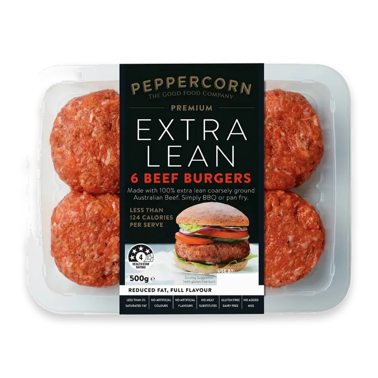 Extra Lean Beef Burger 6 Pack