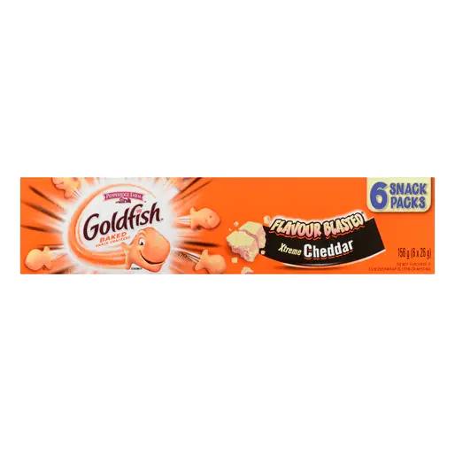 Baked Goldfish Crackers Extreme Cheddar 6 x 26 g