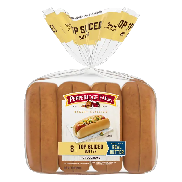 Bakery Classics Top Sliced Butter Hot Dog Buns - 8 ct