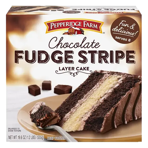 Cake, Layer, Chocolate, Fudge Stripe