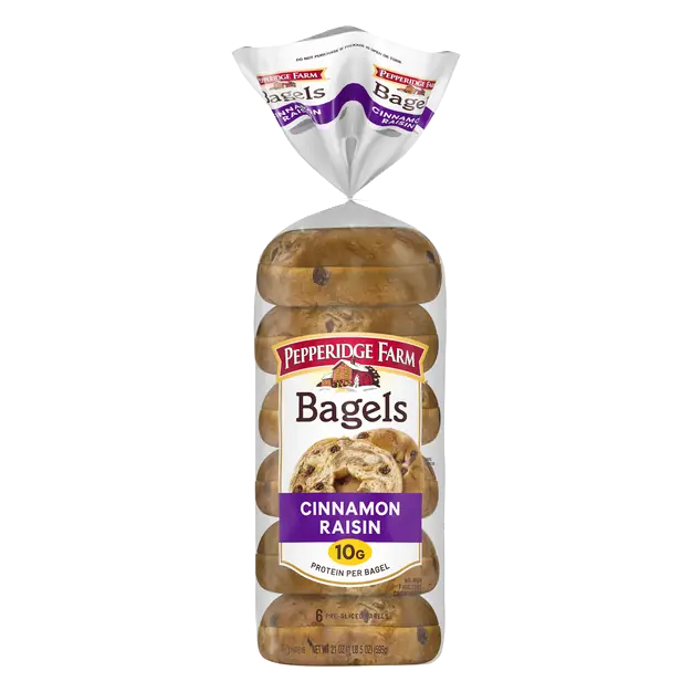 Cinnamon Raisin Pre-Sliced Bagels - 6 ct