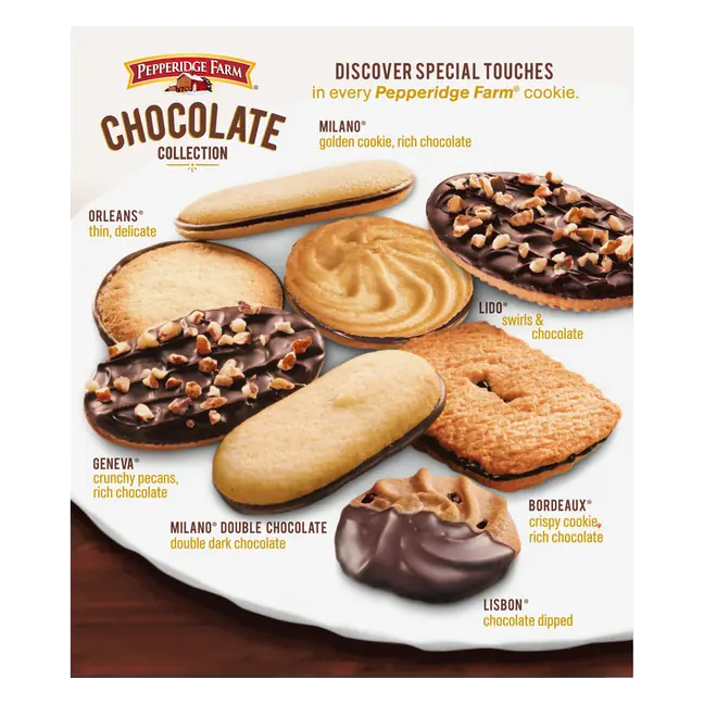 Pepperidge Farm Cookies Chocolate Collection, 7 Cookie Varieties, 13 oz. Box