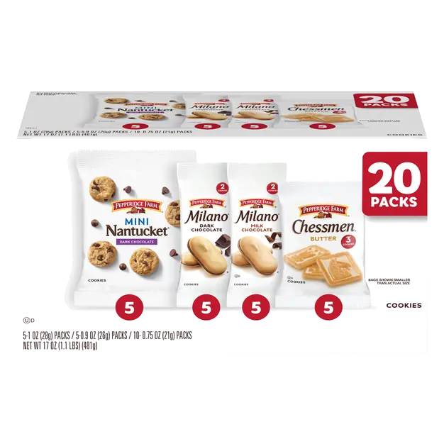 Cookies Variety Snack Packs - 20 ct