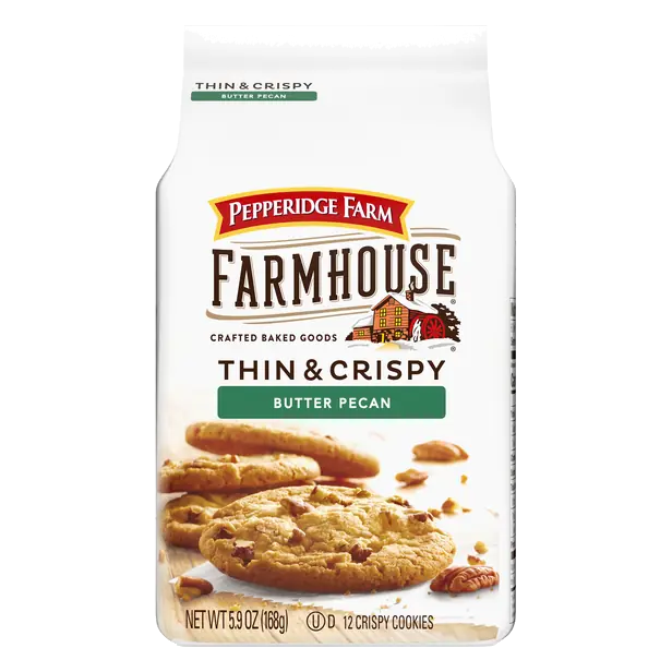Farmhouse Thin & Crispy Cookies Butter Pecan - 12 ct