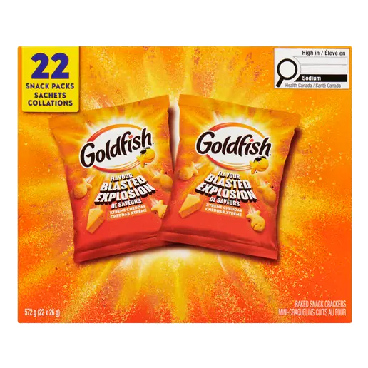Gold Fish Crackers Extra Cheddar 22 x 26 g