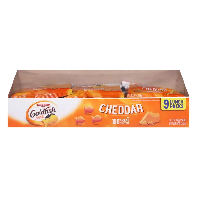 Cheddar Cheese Baked Crackers Packs - 9 ct