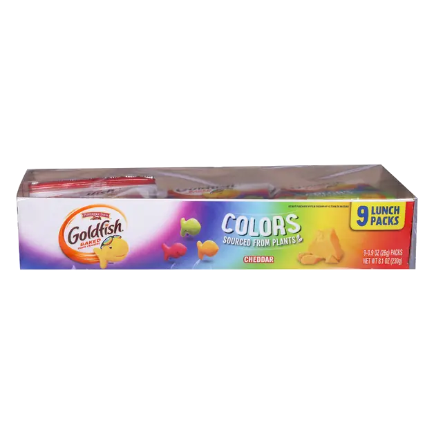 Colors Cheddar Baked Cheese Crackers Packs - 9 ct
