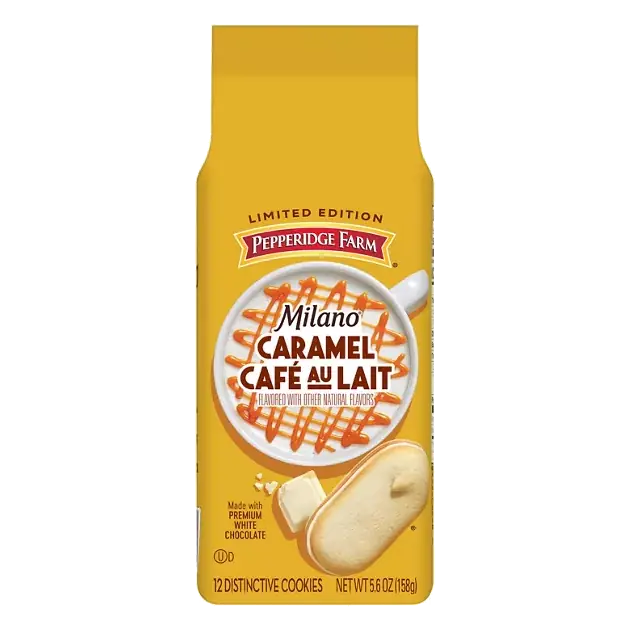 Milano Caramel Cafe Au Lait Flavored Cookies