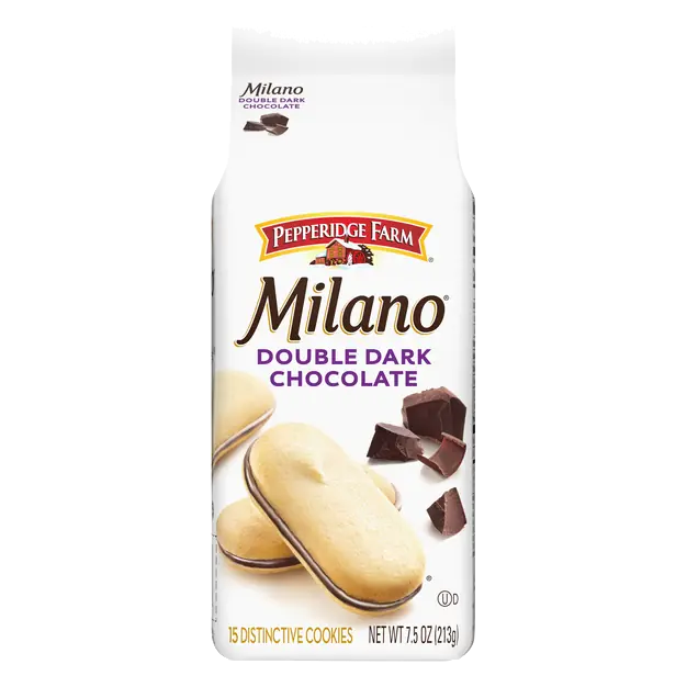 Milano Double Dark Chocolate Sandwich Cookies - 15 ct