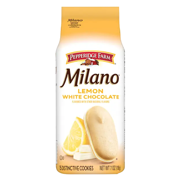 Milano Lemon White Chocolate Cookies