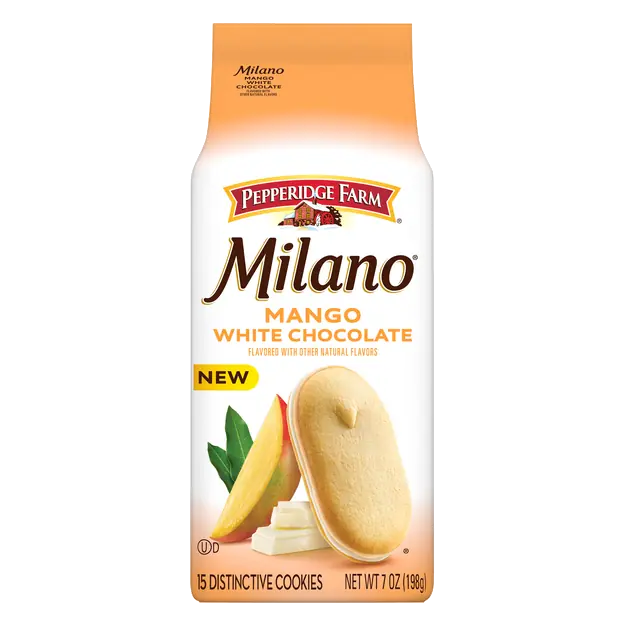 Milano Mango White Chocolate Distinctive Cookies - 15 ct