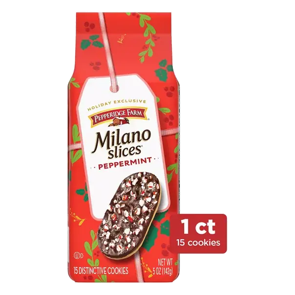 Milano Slices Chocolate Peppermint Cookies