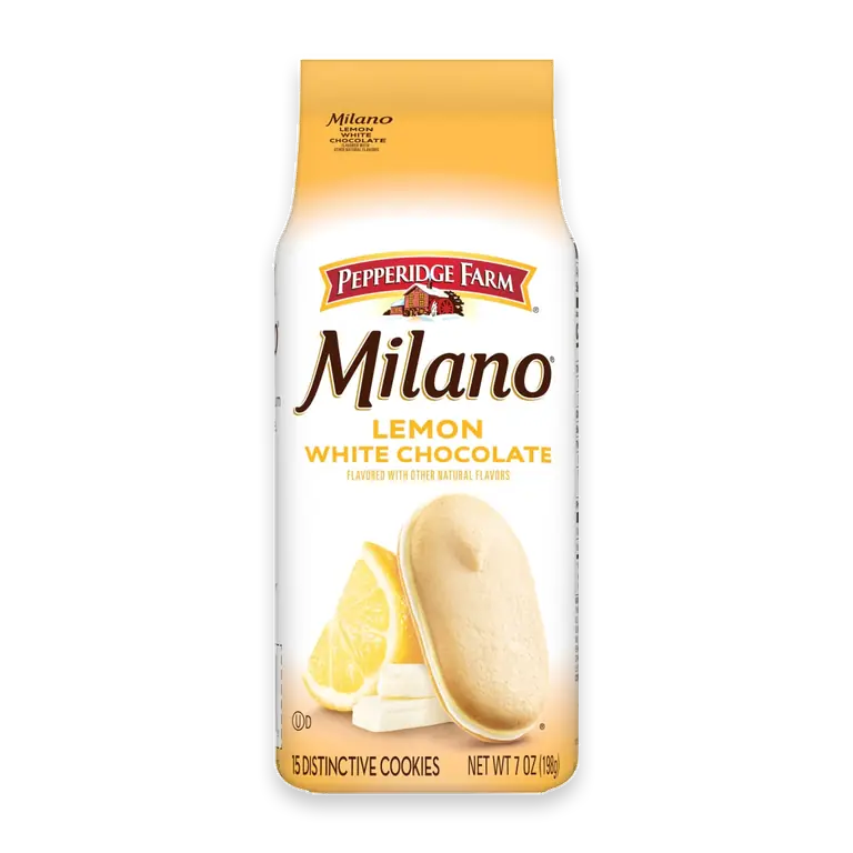 Milano White Chocolate Lemon Flavored Cookies