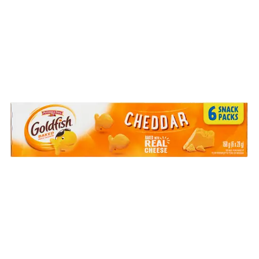 Goldfish Crackers Snack Pack Cheddar 6 x 28 g