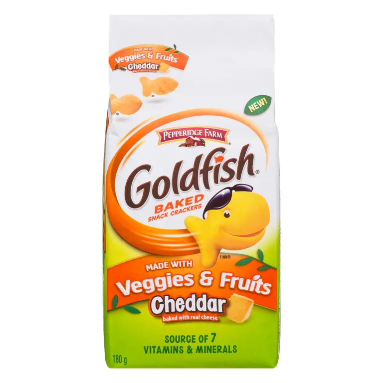 Goldfish Crackers Veggies & Fruit Cheddar 180 g