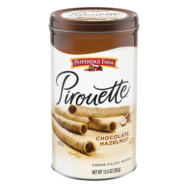 Pirouette Chocolate Hazelnut Filled Wafer Cookies