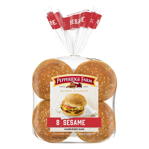 Sesame Seed Hamburger Buns - 8 ct