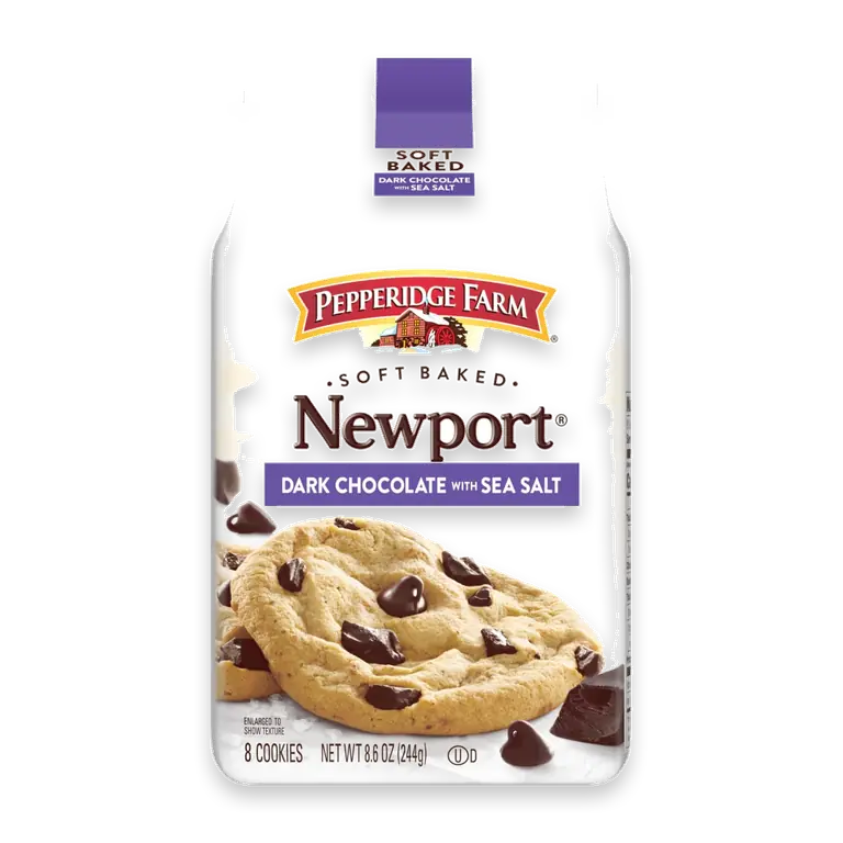 Soft Baked Newport Dark Chocolate Cookies With Sea Salt