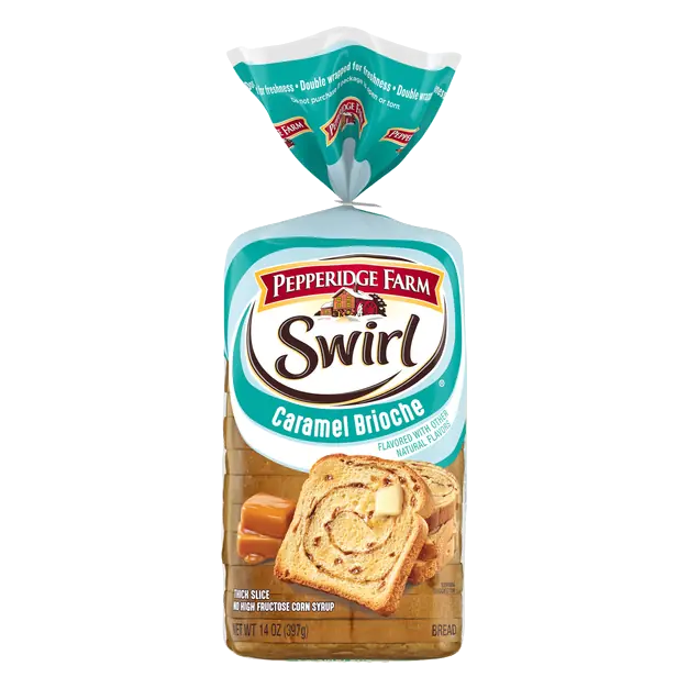 Swirl Caramel Brioche Thick Bread Sliced