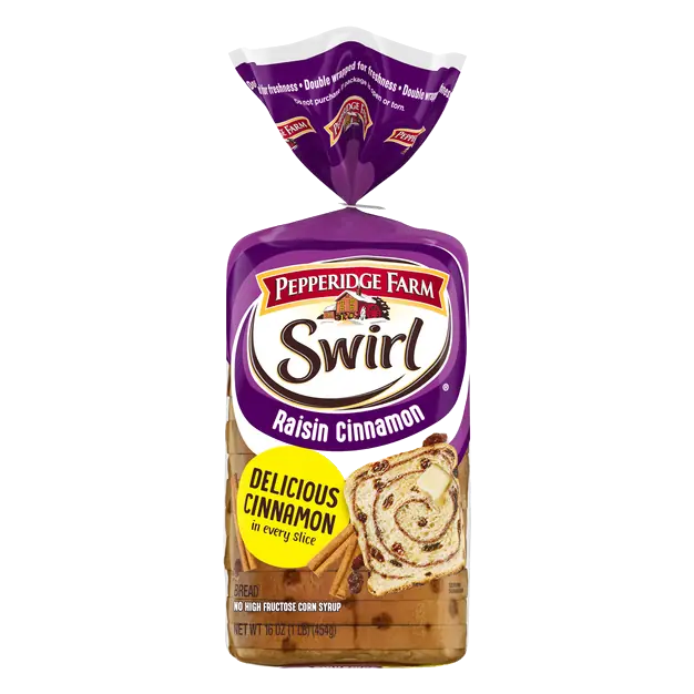 Swirl Raisin Cinnamon Bread Sliced