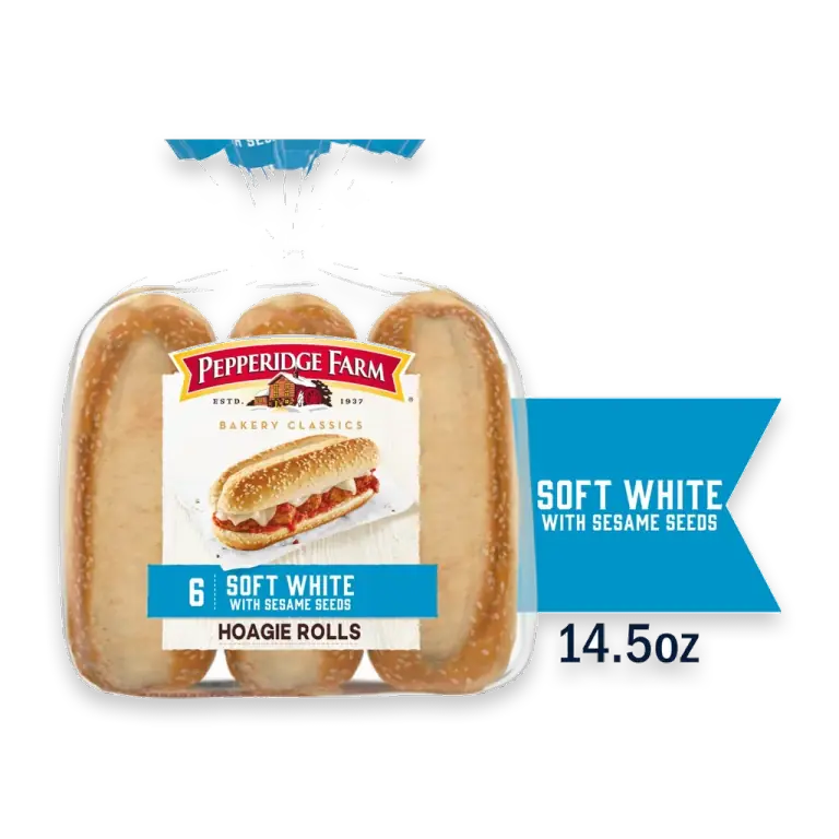 White Hoagie Rolls with Sesame Seeds