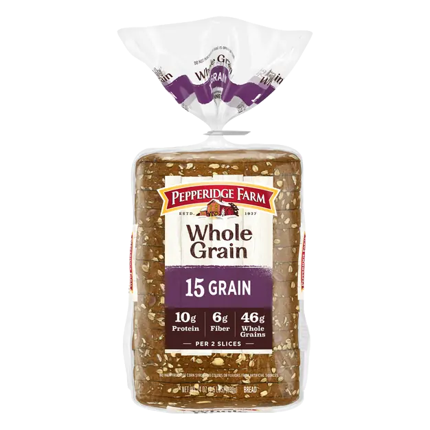 Whole Grain 15 Grain Bread Sliced