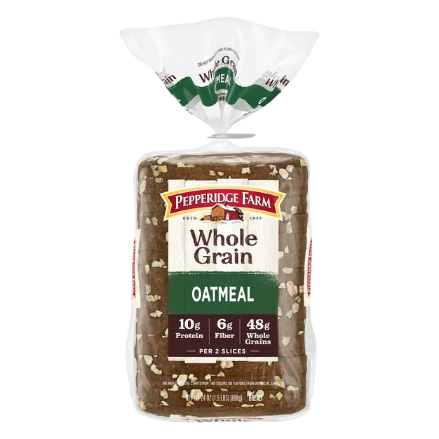 Whole Grain Oatmeal Bread Sliced