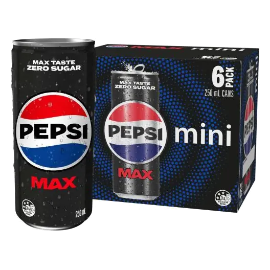 Max Soft Drink Zero Sugar Mini Cans 250ml