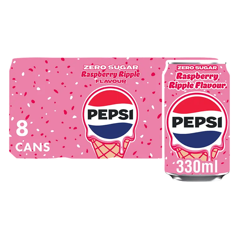 Pepsi Raspberry Ripple Flavour 8 x 330ml
