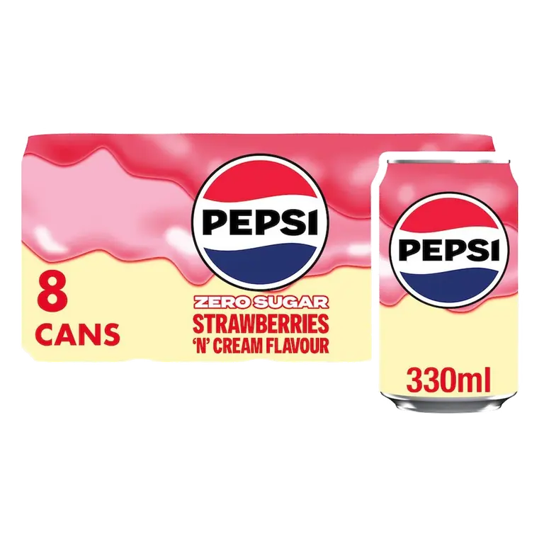Zero Sugar Strawberries N Cream Flavour 8x330ml