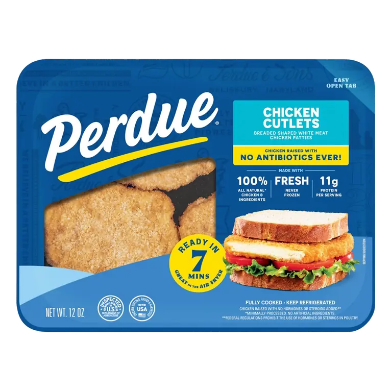 Chicken Breast Cutlets Breaded Cutlet Shaped Chicken Breast Patties with Rib Meat