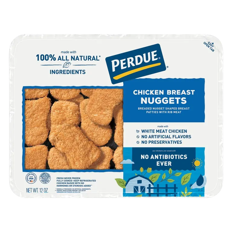 Chicken Breast Nuggets Breaded Nugget Shaped Breast Patties with Rib Meat