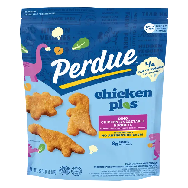 Panko Breaded Chicken Breast & Vegetable Dino Nuggets Frozen