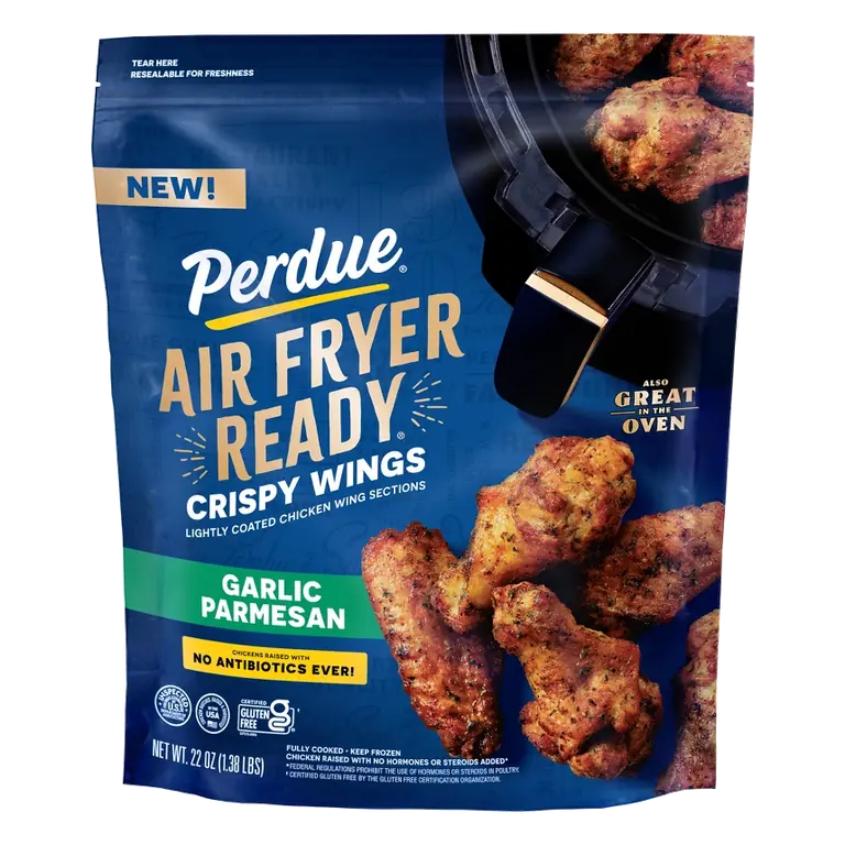 Perdue Air Fryer Ready Crispy Garlic Parmesan Wings - Frozen - 22oz