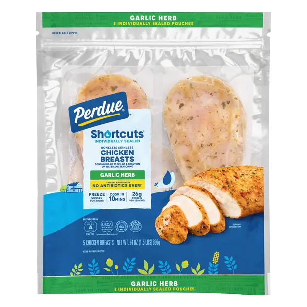 Boneless Skinless Garlic Herb Chicken Breasts - 5 ct
