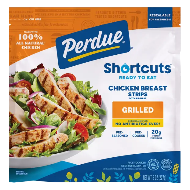 Grilled Carved Chicken Strips Fresh