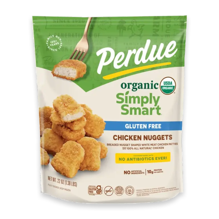 Simply Smart Organic Gluten-Free Frozen Fully Cooked Breaded Chicken Breast Nuggets