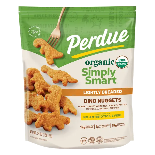 Simply Smart Organics Lightly Breaded Chicken Breast Dino Nuggets