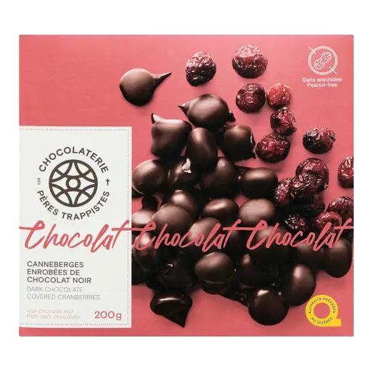 Chocolaterie Des Pères Trappistes Dark Chocolate Covered Cranberries 200 g