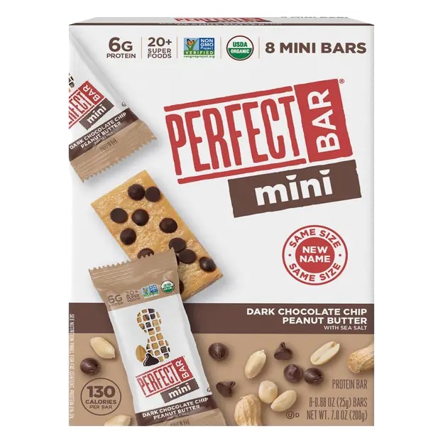 Perfect Mini Dark Chocolate Chip Peanut Butter Protein Bars - 8 ct