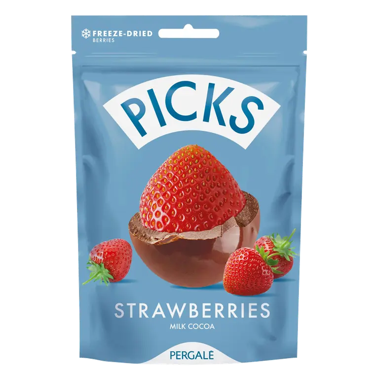 Pergale Picks Freeze-Dried Berries Strawberries Milk Cocoa 90g