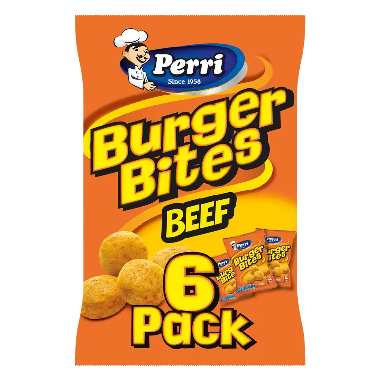 Perri Burger Bites Beef Flavour 6 x 20g