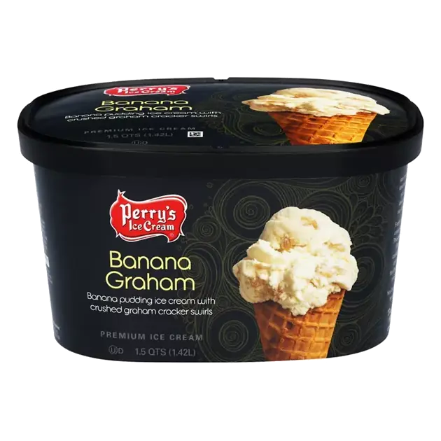 Banana Graham Banana Pudding Premium Ice Cream with Crushed Graham Cracker Swirls