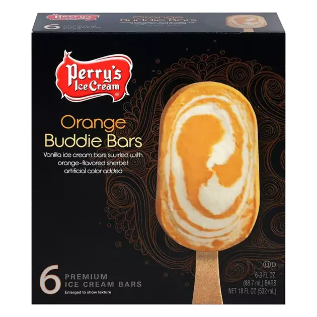Premium Buddie Orange Ice Cream Bars