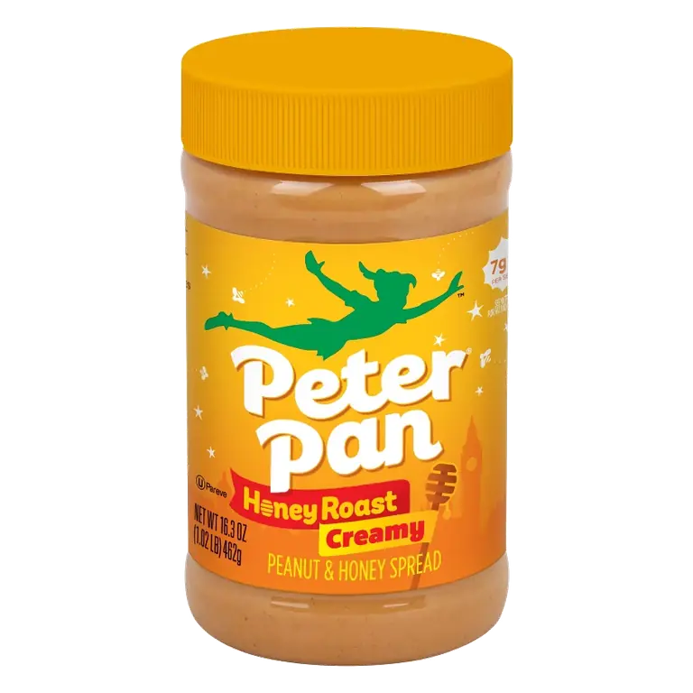 Peter Pan Honey Roast Creamy Peanut Butter Spread, 16.3oz: Gluten-Free, No High Fructose Corn Syrup