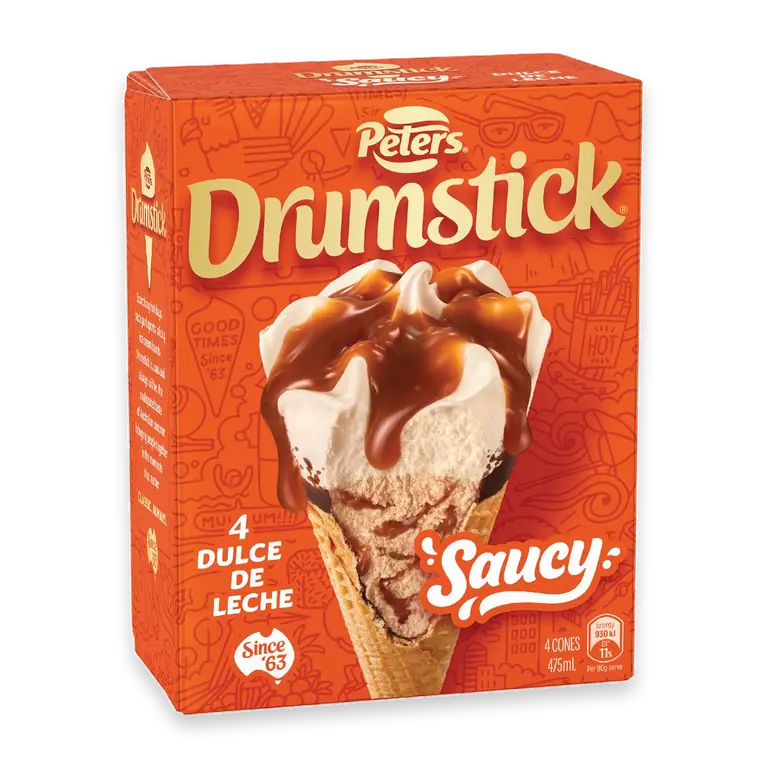 Drumstick Saucy Dulce De Leche 4 Pack