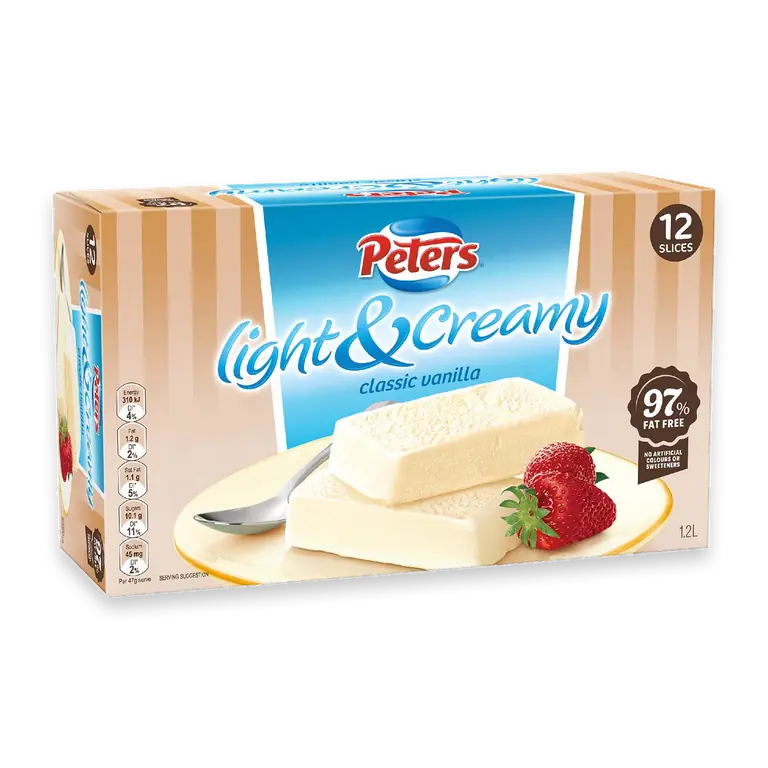 Light & Creamy Classic Vanilla Ice Cream Slices